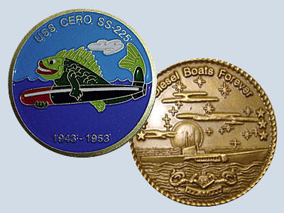 USS Cero SS 225 Challenge Coin