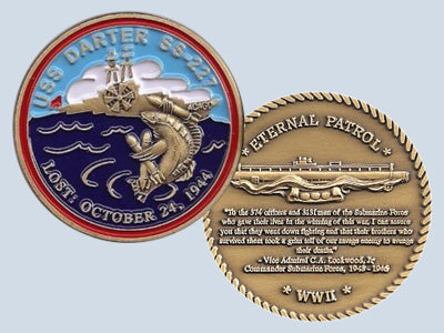 USS Darter SS 227 Challenge Coin