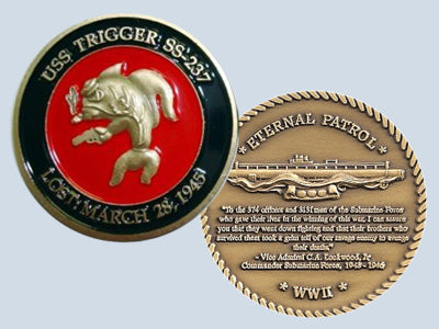 USS Trigger SS 237 Challenge Coin