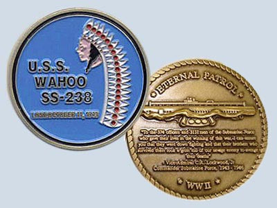 USS Wahoo SS 238 Challenge Coin