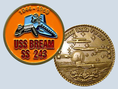 USS Bream SS 243 Challenge Coin