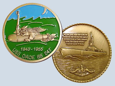 USS Dace SS 247 Challenge Coin