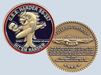 USS Harder SS 257 Challenge Coin