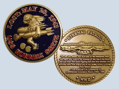 USS Runner SS 275 Challenge Coin
