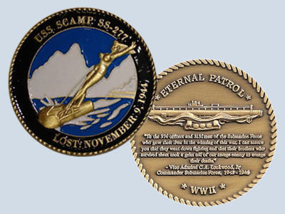 USS Scamp SS 277 Challenge Coin