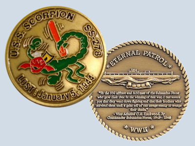 USS Scorpion SS 278 Challenge Coin