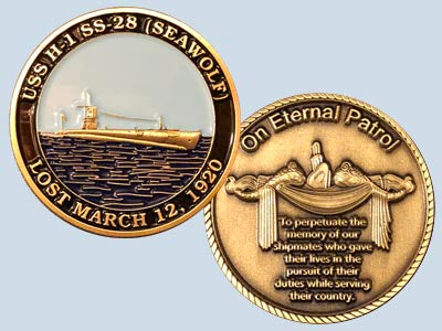 USS Seawolf SS 28 Challenge Coin
