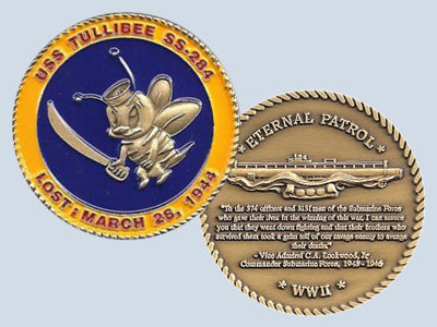 USS Tullibee SS 284 Challenge Coin