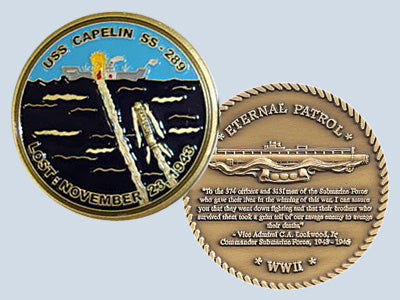 USS Capelin SS 289 Challenge Coin