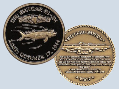 USS Escolar SS 294 Challenge Coin