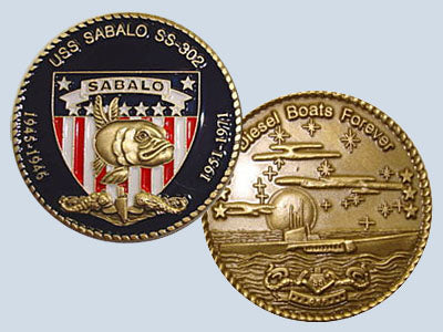 USS Sabalo SS 302 Challenge Coin
