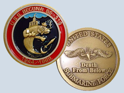 USS Becuna SS 319 Challenge Coin