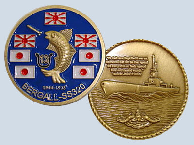 USS Bergall SS 320 Challenge Coin