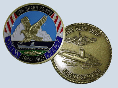 USS Charr SS 328 Challenge Coin — Design 38
