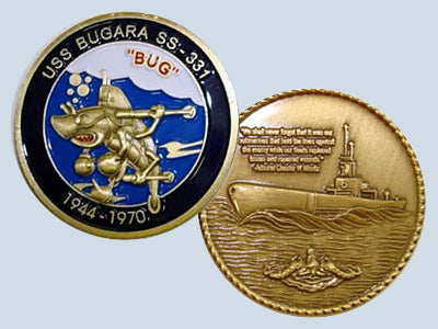 USS Bugara SS 331 Challenge Coin
