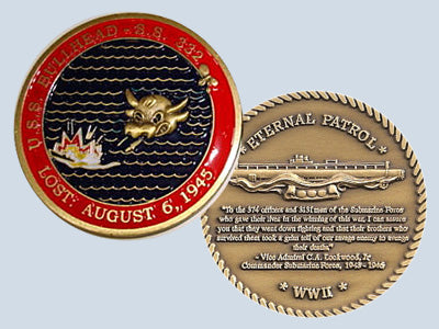 USS Bullhead SS 332 Challenge Coin