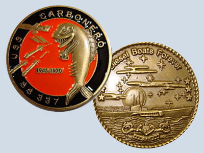 USS Carbonero SS 337 Challenge Coin — Design 38