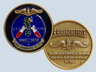 USS Carbonero SS 337 Challenge Coin — Design 41
