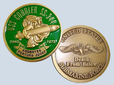 USS Cobbler SS 344 Challenge Coin