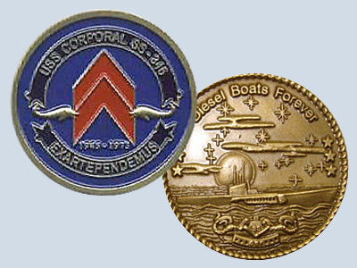 USS Corporal SS 346 Challenge Coin