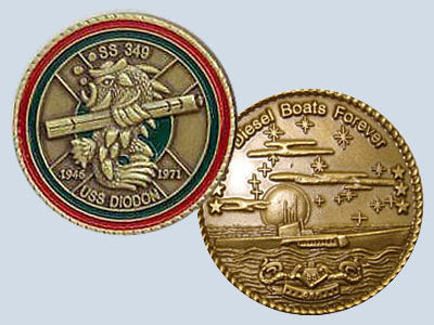 USS Diodon SS 349 Challenge Coin