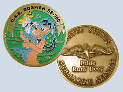 USS Dogfish SS 350 Challenge Coin