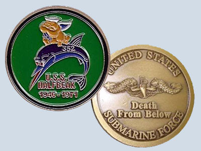 USS Halfbeak SS 352 Challenge Coin — Design 41