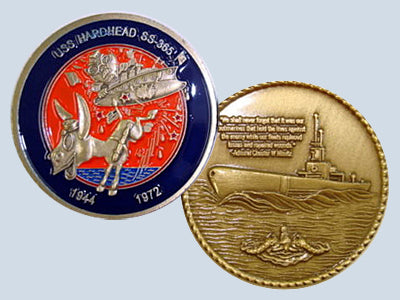 USS Hardhead SS 365 Challenge Coin — Design 38