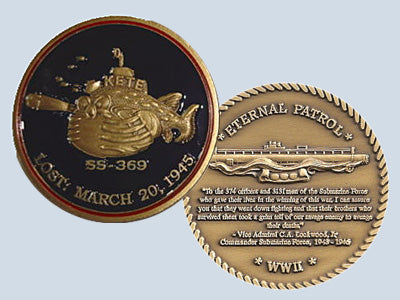 USS Kete SS 369 Challenge Coin