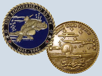 USS Loggerhead SS 374 Challenge Coin