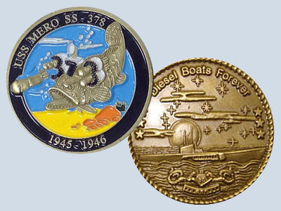 USS Mero SS 378 Challenge Coin