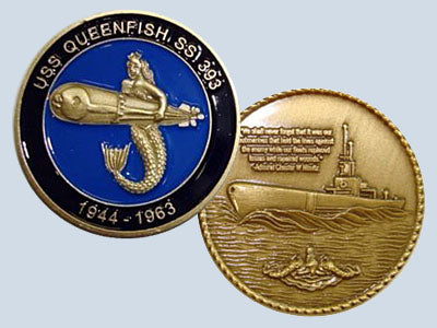 USS Queenfish SS 393 Challenge Coin — Design 41