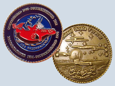 USS Razorback SS 394 Challenge Coin — Design 38