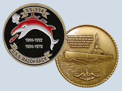 USS Razorback SS 394 Challenge Coin — Design 41