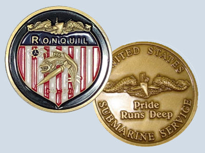 USS Ronquil SS 396 Challenge Coin — Design 80