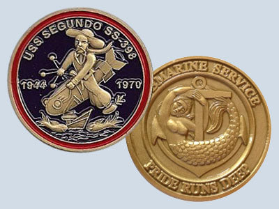 USS Segundo SS 398 Challenge Coin