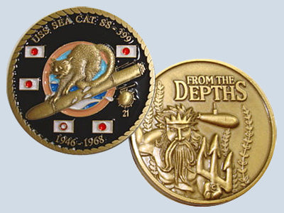 USS Sea Cat SS 399 Challenge Coin