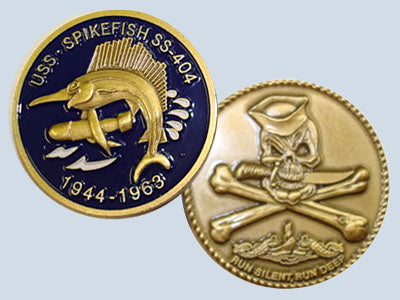 USS Spikefish SS 404 Challenge Coin