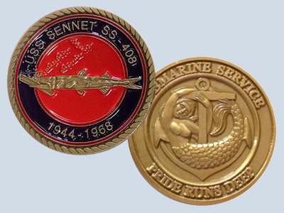 USS Sennet SS 408 Challenge Coin