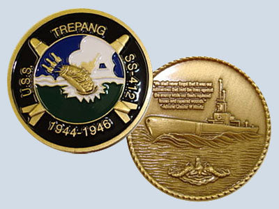 USS Trepang SS 412 Challenge Coin