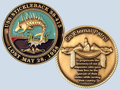 USS Stickleback SS 415 Challenge Coin