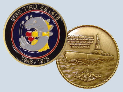 USS Tiru SS 416 Challenge Coin