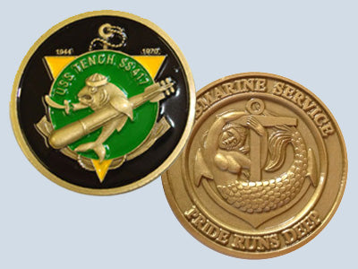 USS Tench SS 417 Challenge Coin