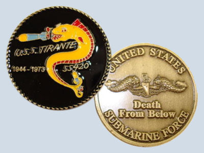 USS Tirante SS 420 Challenge Coin