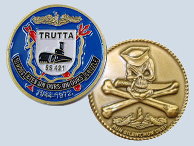 USS Tomtate SS 421 Challenge Coin