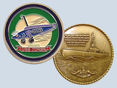 USS Torsk SS 423 Challenge Coin