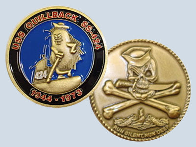 USS Quillback SS 424 Challenge Coin — Design 36