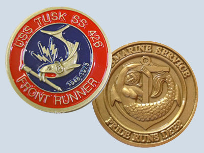 USS Tusk SS 426 Challenge Coin