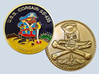 USS Corsair SS 435 Challenge Coin