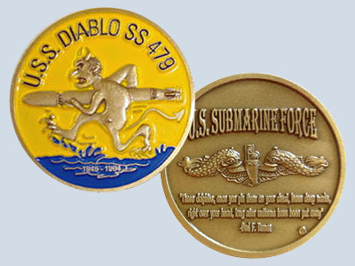 USS Diablo SS 479 Challenge Coin